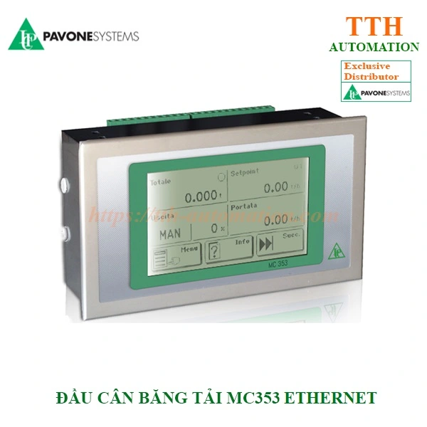Đầu cân băng tải Pavone MC353 Ethernet Đầu cân băng tải Pavone MC353 Ethernet kết nối PLC và SCADA qua Modbus TCP