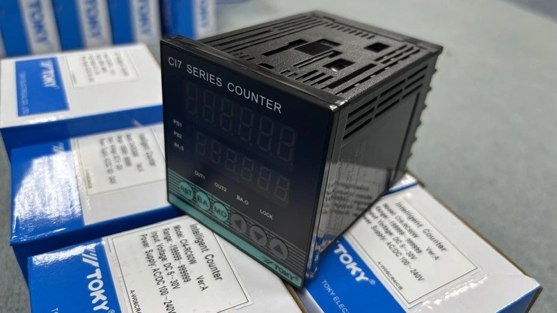 Bộ đếm công nghiệp CI7 Series Toky Bộ đếm công nghiệp CI7 Toky hiển thị số trong hệ thống tự động hóa